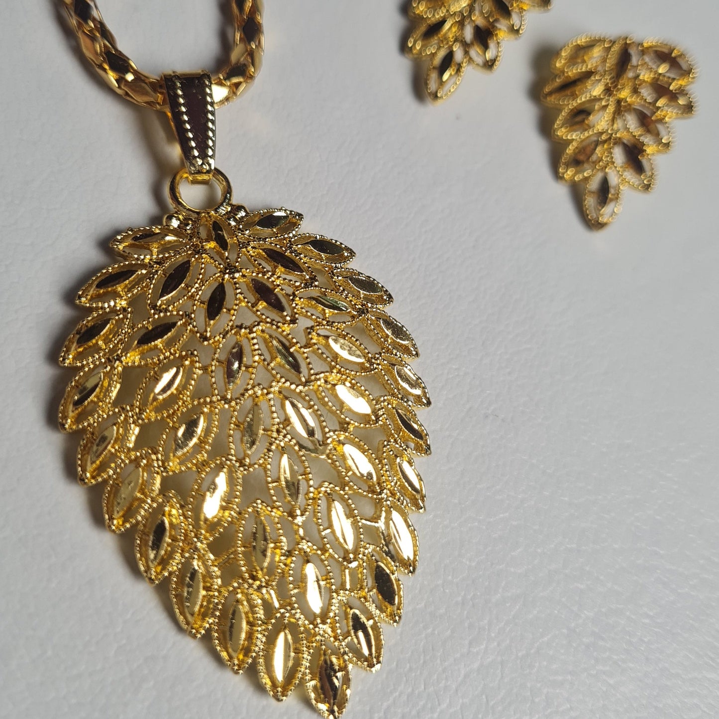 Gold Looking Locket Set