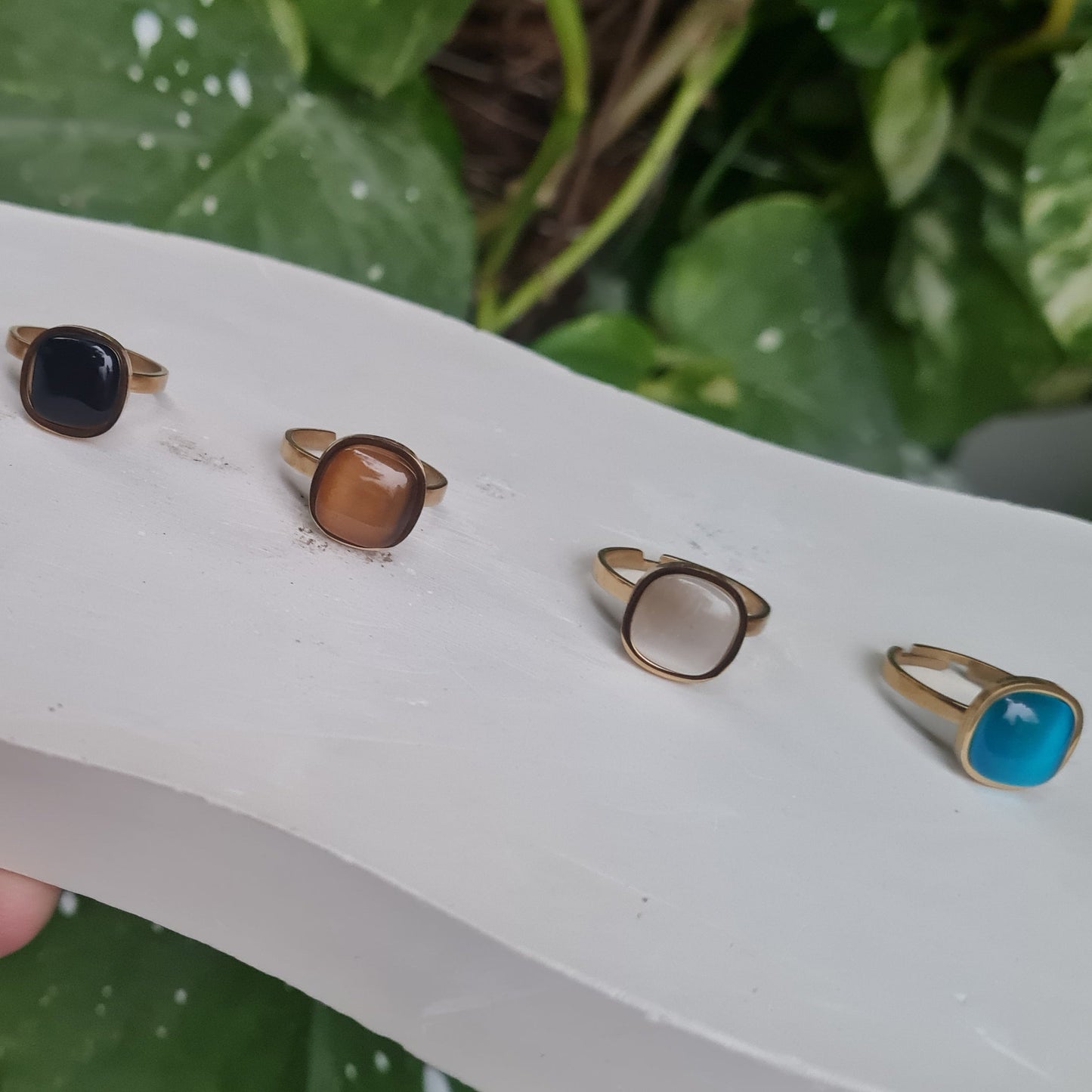 Cat-eye Stone Ring- Stainless Steel
