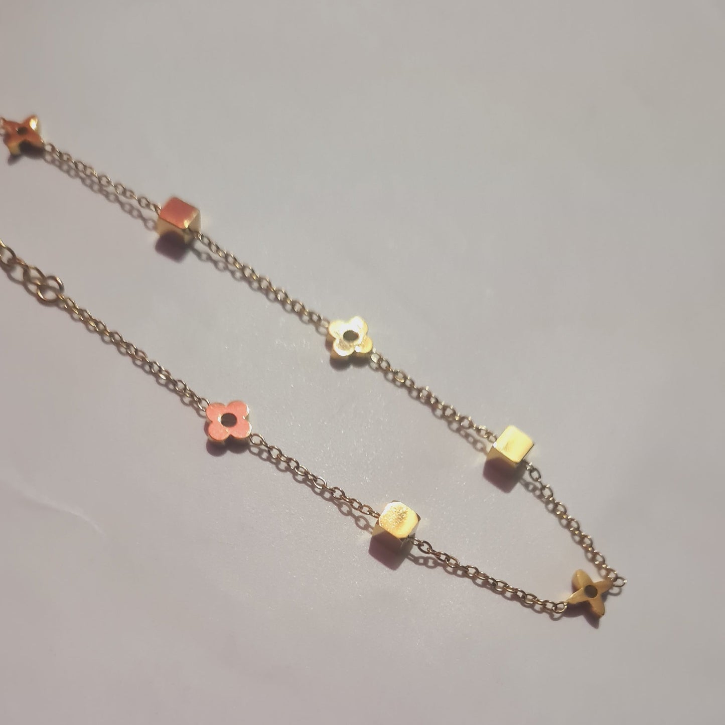 Anklet cube and flower (Single piece)