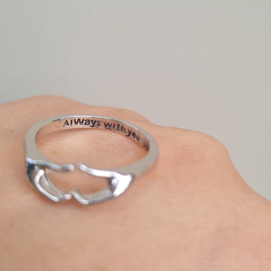Always with you heart ring