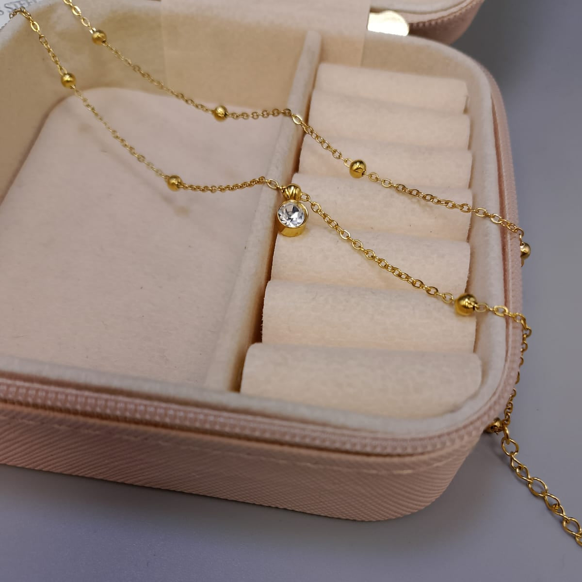 Ball and rhinestone Anklet (Single piece)