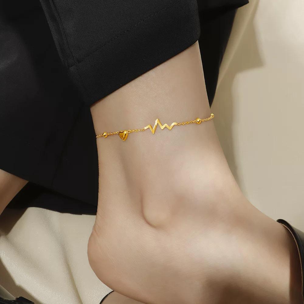 Heart Beat Anklet (Single Piece)