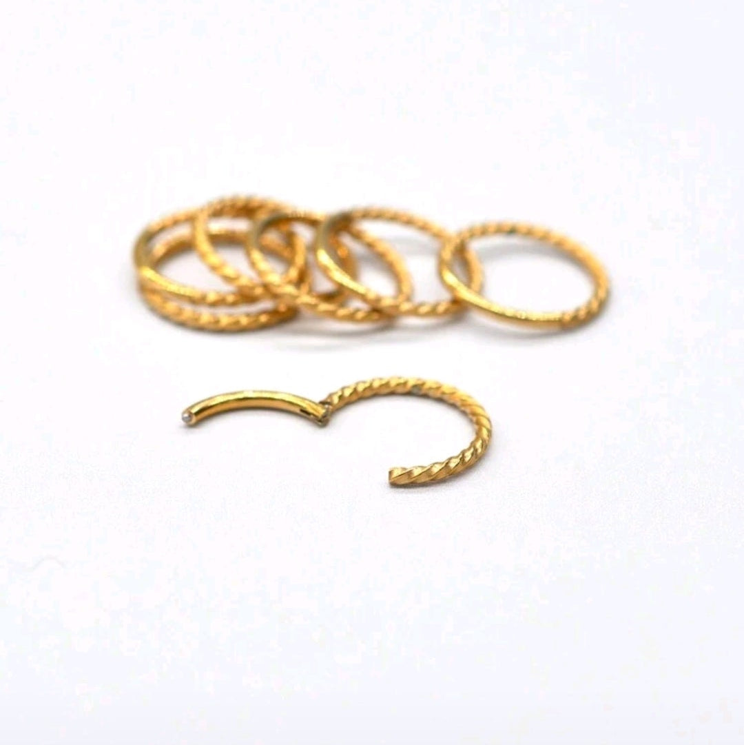 Twisted Nose Ring (For pierced nose)