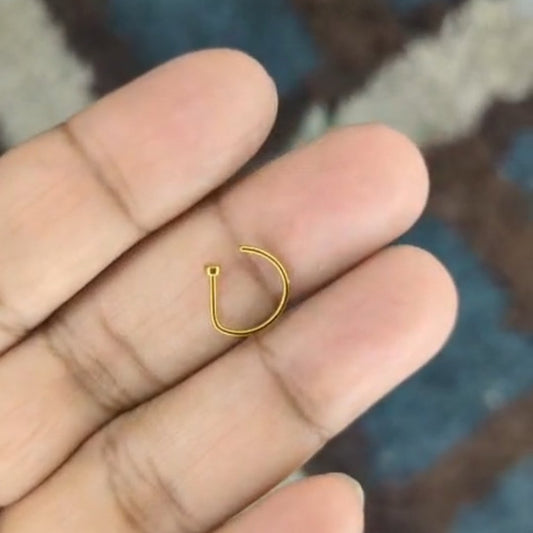 D- shaped Nose Ring (non- pierced nose)