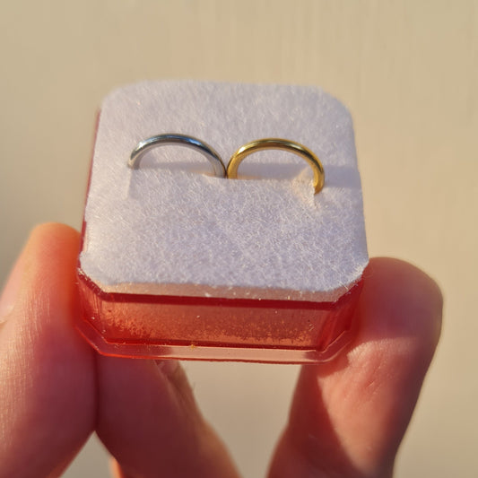 Set of Two Plain Nose Rings (For Pierced Nose)