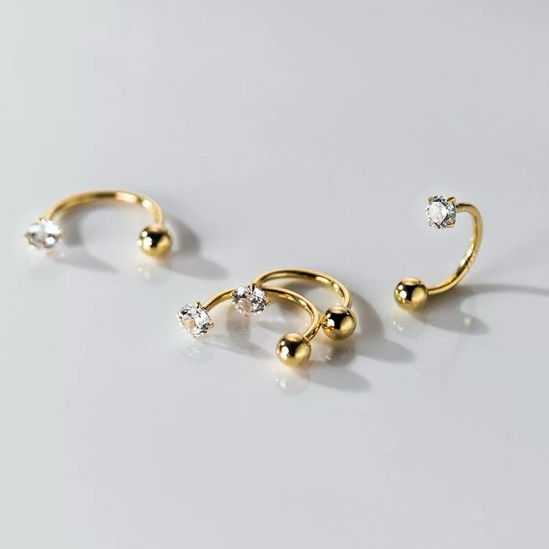 Rhinestone with Ball screw Nose ring (1- Pc Pierced Nose only)