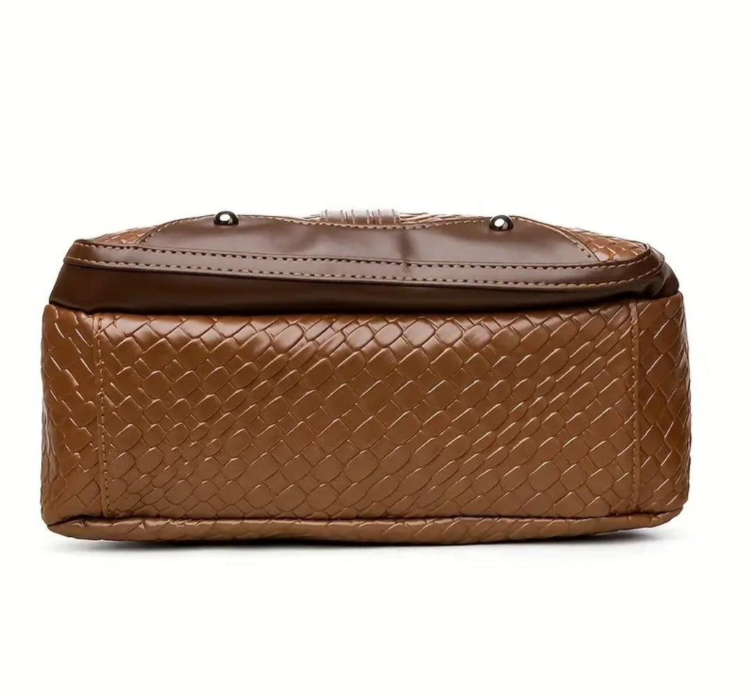 Women's stylish embossed pattern shoulder bag