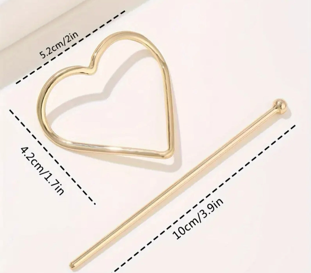 Stylish Hair pin Heart Shaped