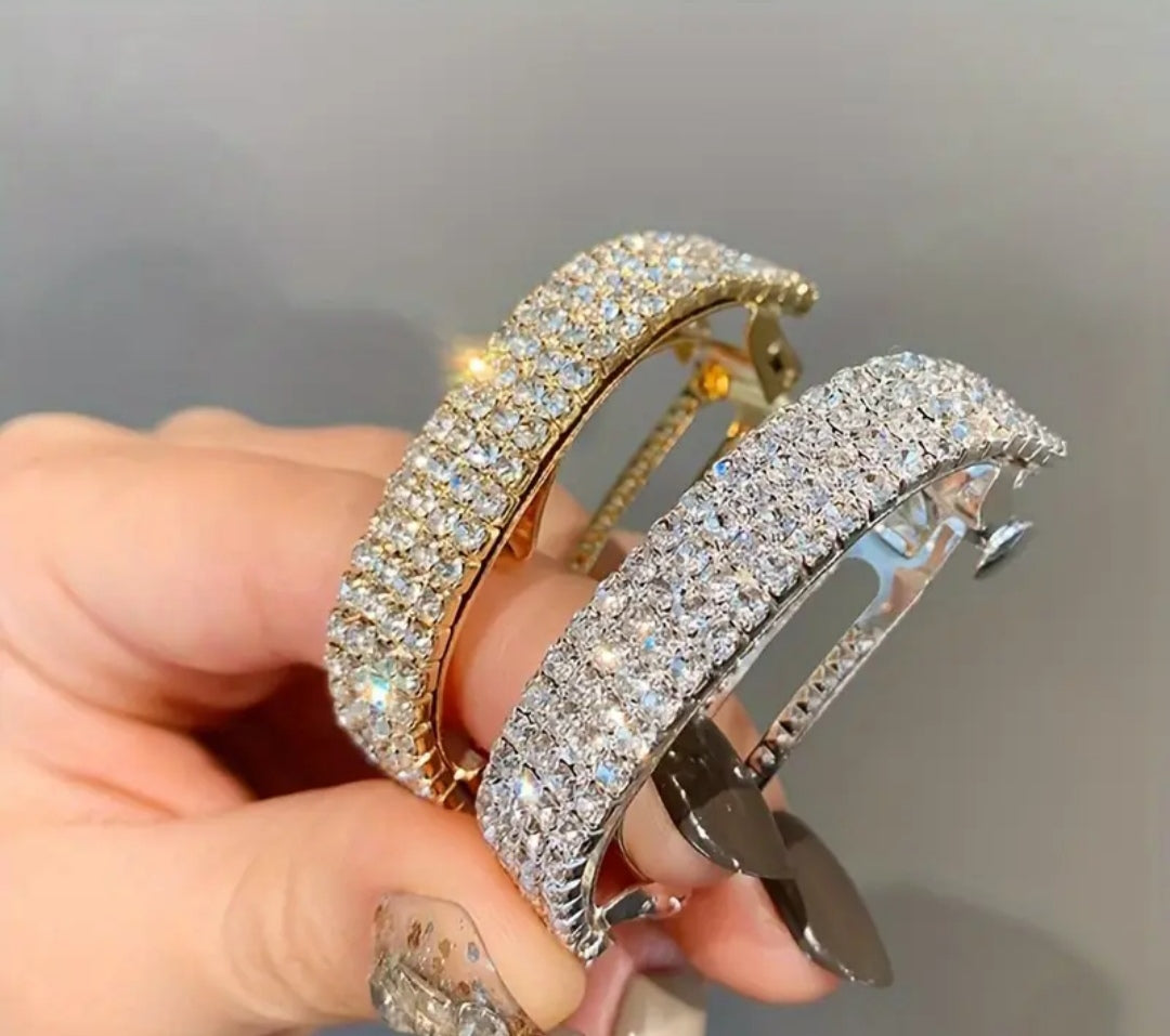 Stylish Hair clip with rhinestones