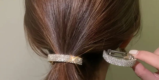 Stylish Hair clip with rhinestones