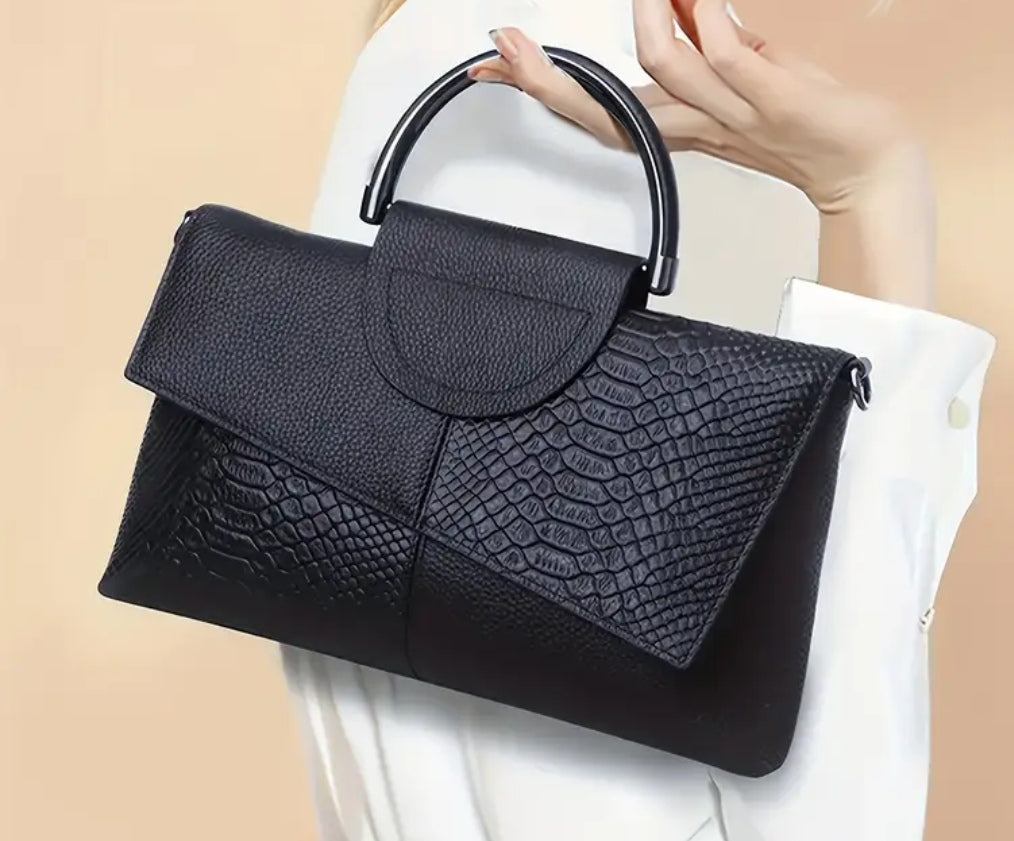 Faux Leather crocodile pattern Handbag