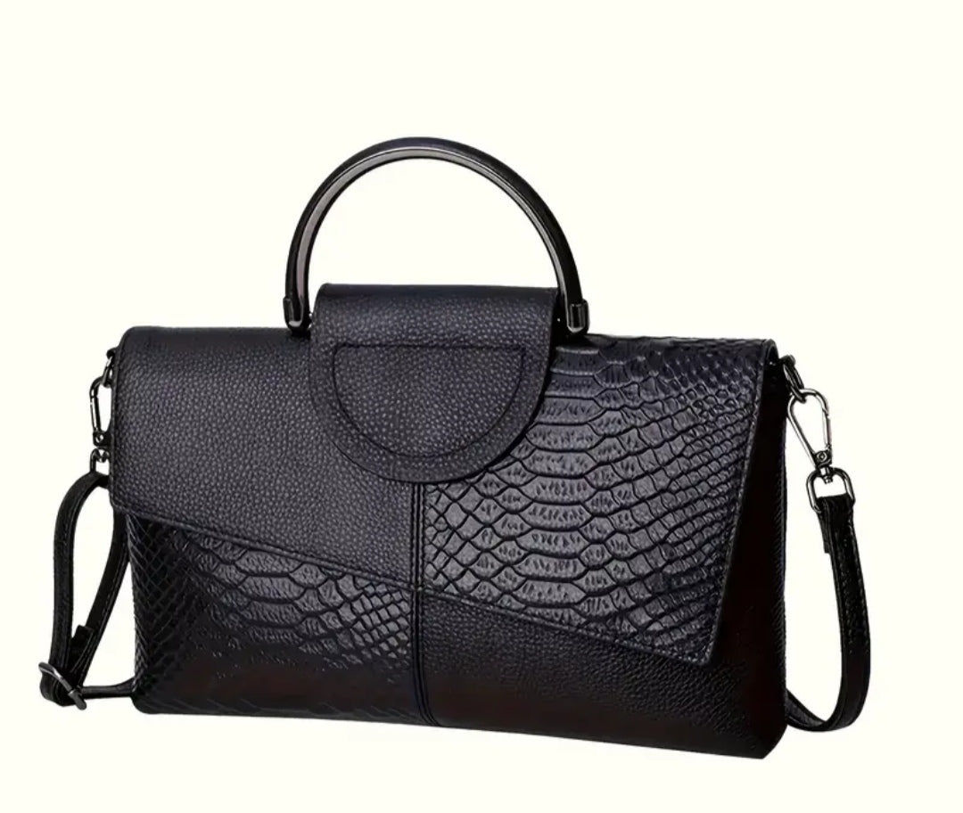 Faux Leather crocodile pattern Handbag