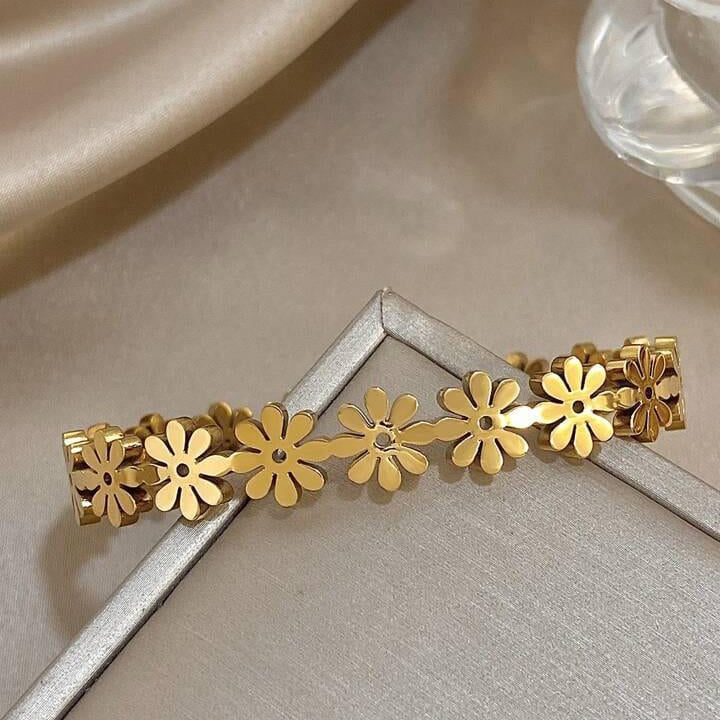 Stainless Steel Gold Plated Bangle