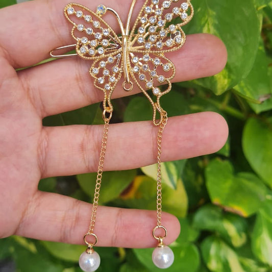 Sparkling clip with rhinestones