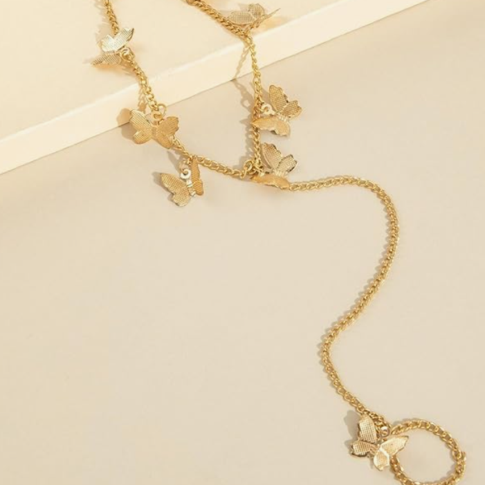 Finger Ring Butterfly Bracelet