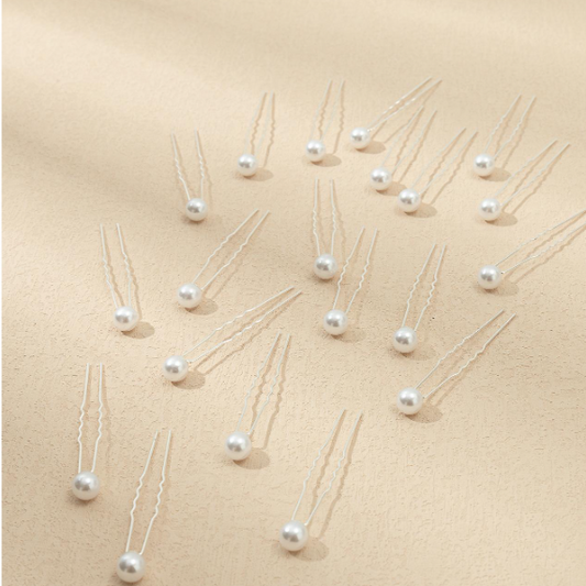 Faux Pearl Hair Bun Pins (4 piece)