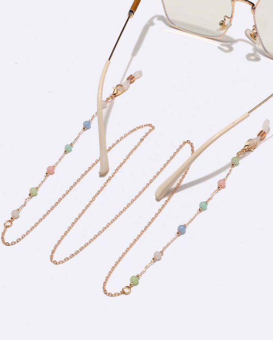 Lightweight Multicolor with gold glasses chain (1 Piece Only)