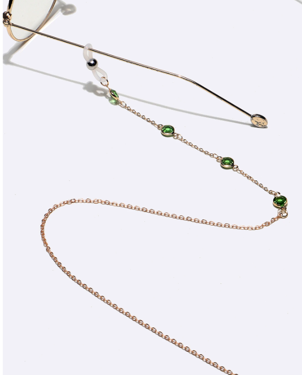 Emerald Glasses Chain with Gold (1 Piece Only)