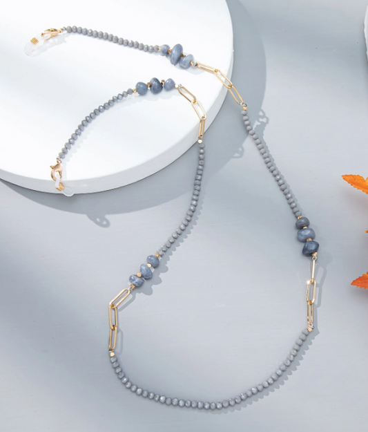 Versatile Metal Chain with Stones