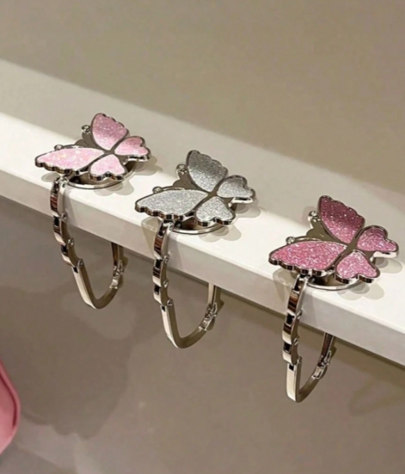 Butterfly Bag Hook Pink