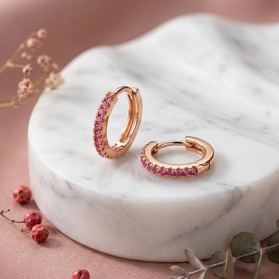Hot-Pink Hoops (Pair)