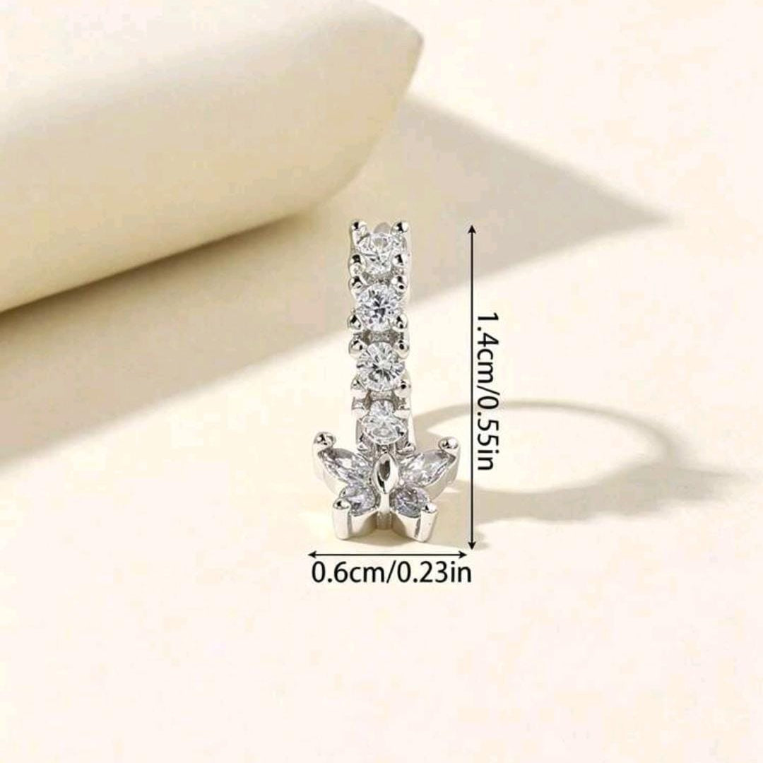 Butterfly Hanging Nose Ring (For Pierced Nose)