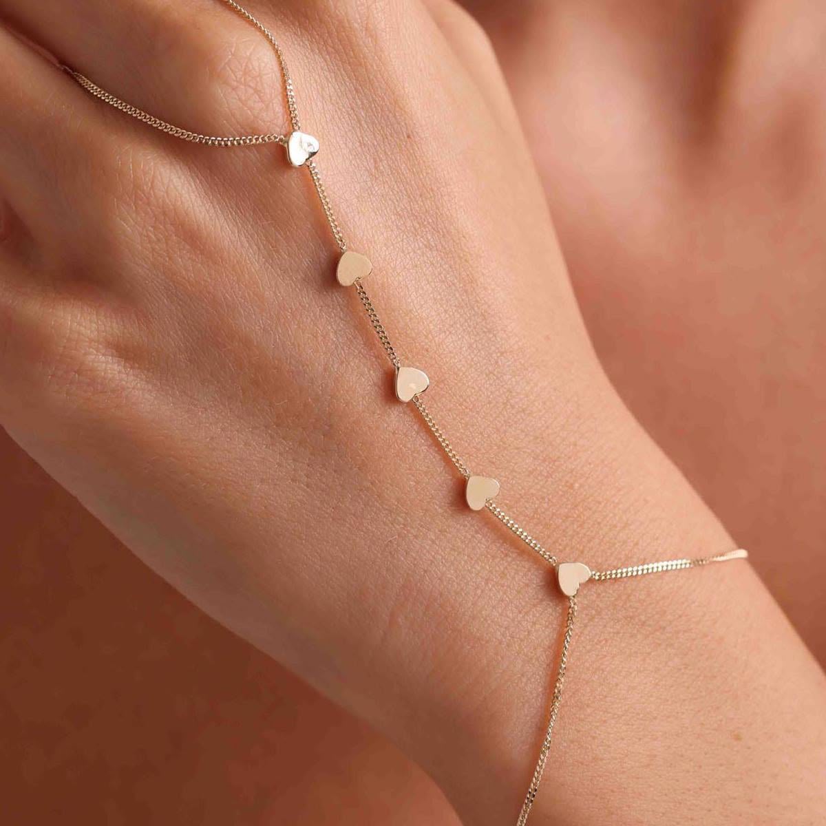 Premium Heart Hand Chain