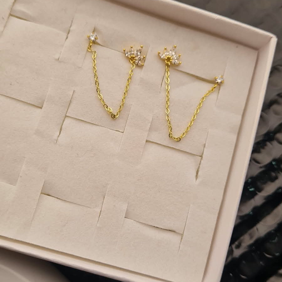 Premium Double Ear Studs (Pair)