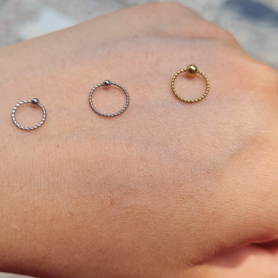 Spiral Nose Ring (1-Pc For Pierced Nose only)