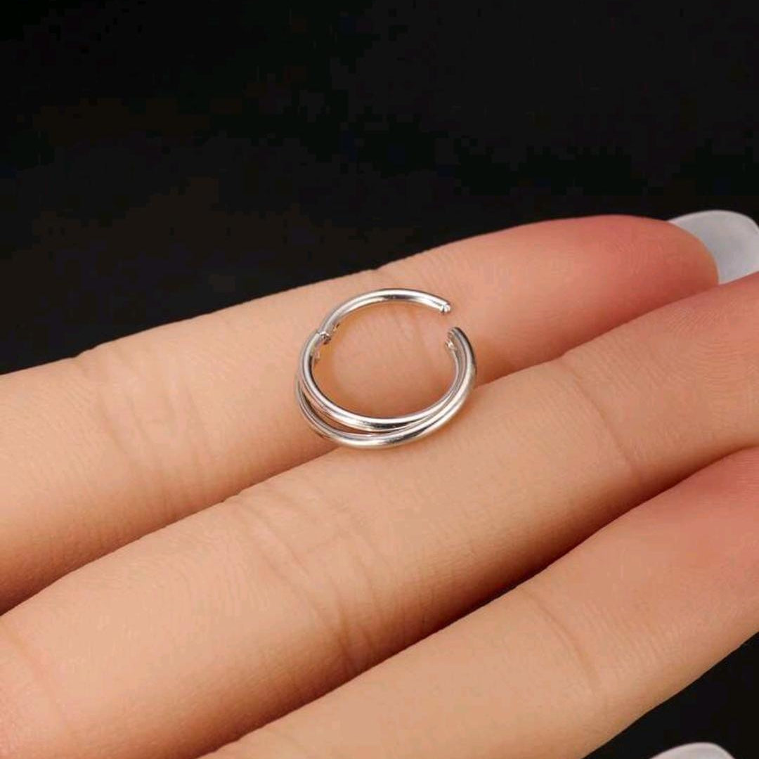 Twisted Double Layer Nose ring (For Pierced Nose)