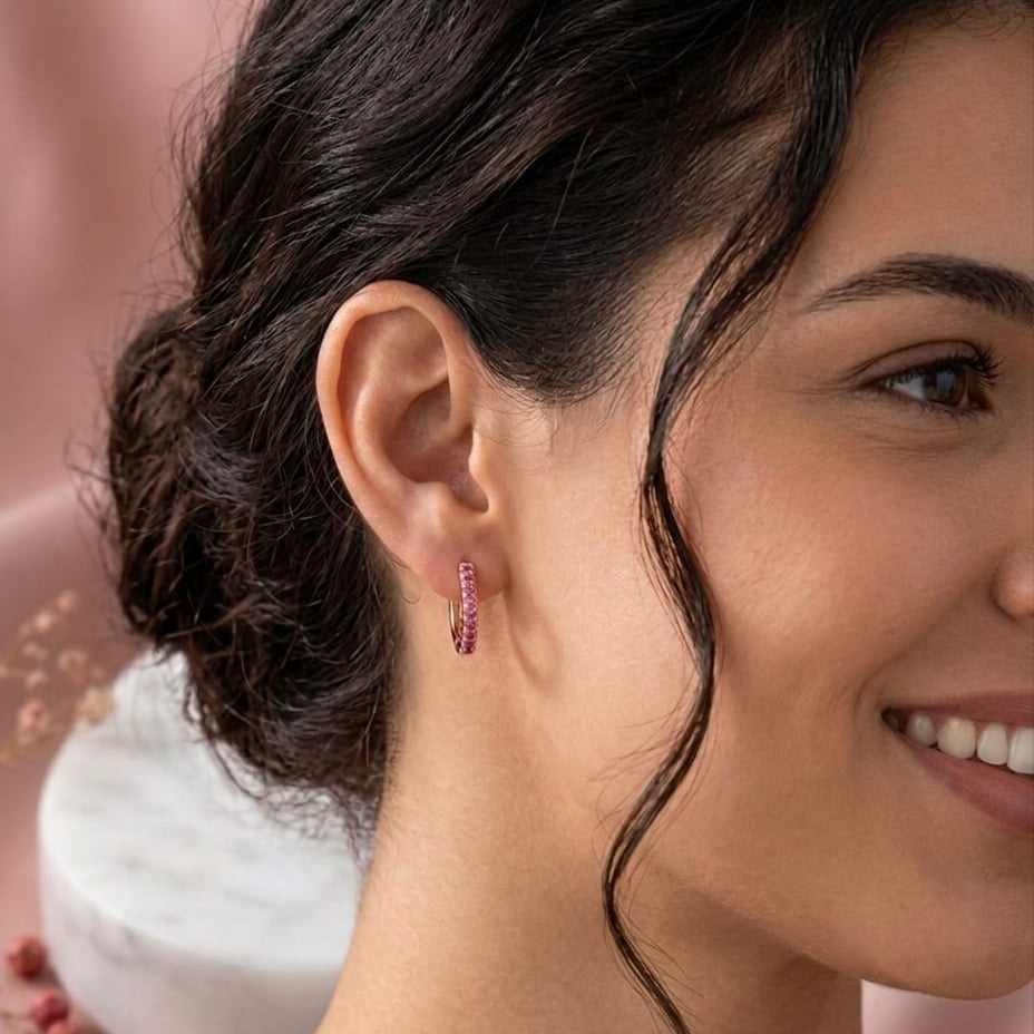 Hot-Pink Hoops (Pair)