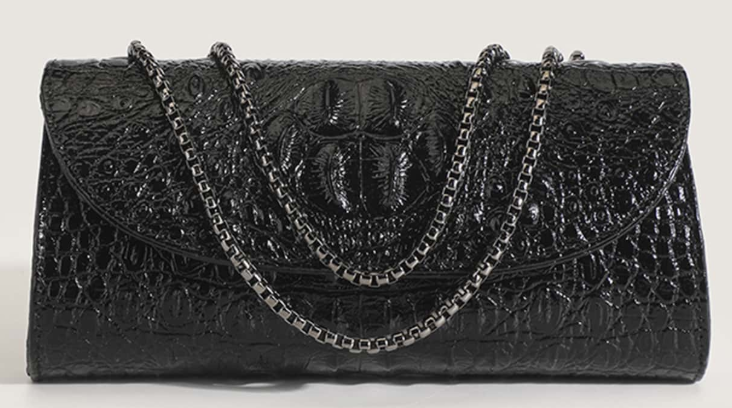 vintage snakeskin Black crossbody elegant crossbody bag