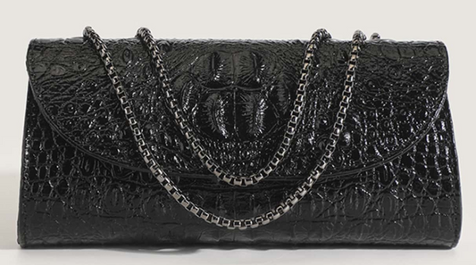 vintage snakeskin Black crossbody elegant crossbody bag