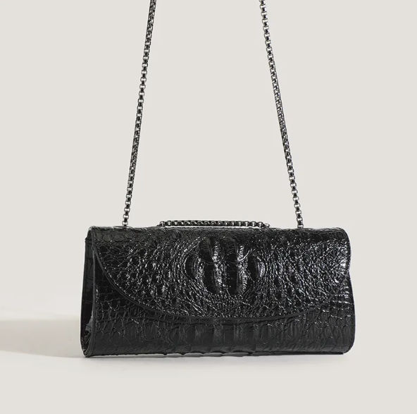 vintage snakeskin Black crossbody elegant crossbody bag