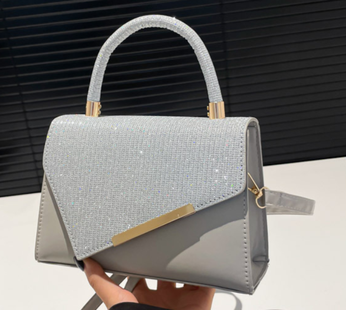 Elegant Fancy Evening Bag Silver