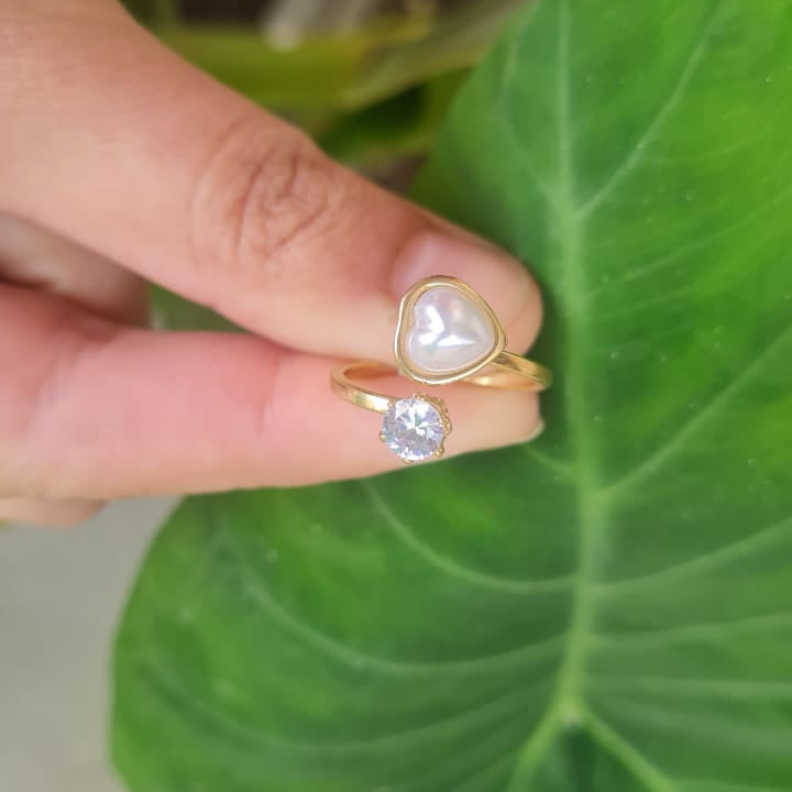 Pearl Heart Ring