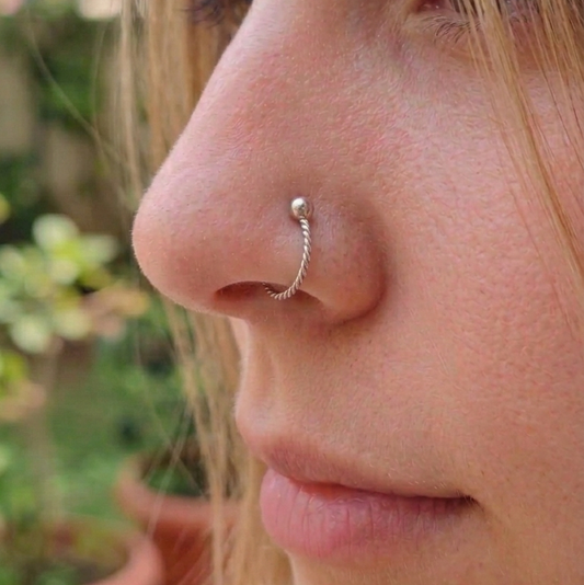 Spiral Nose Ring (1-Pc For Pierced Nose only)