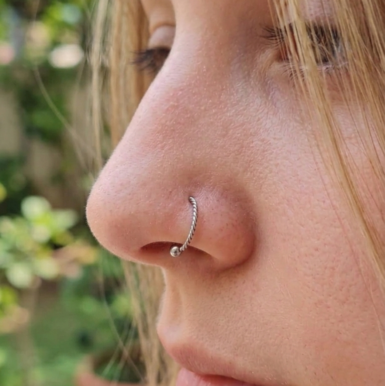 Spiral Nose Ring (1-Pc For Pierced Nose only)