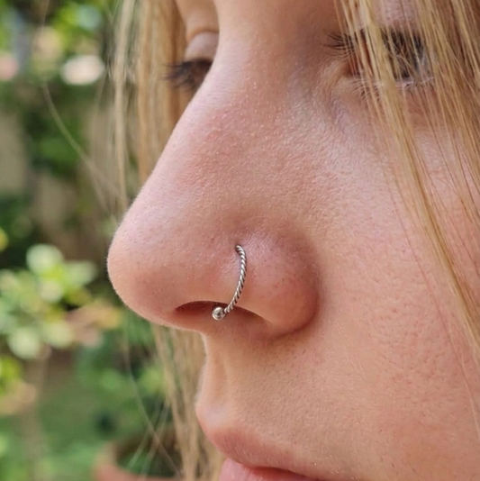 Spiral Nose Ring (1-Pc For Pierced Nose only)