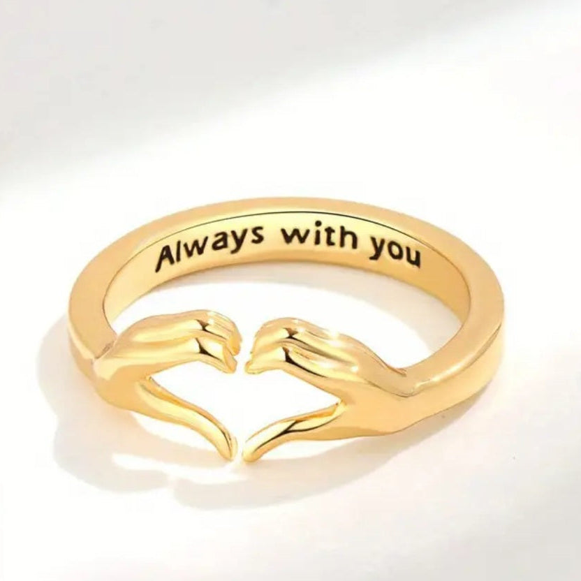 Always with you heart ring