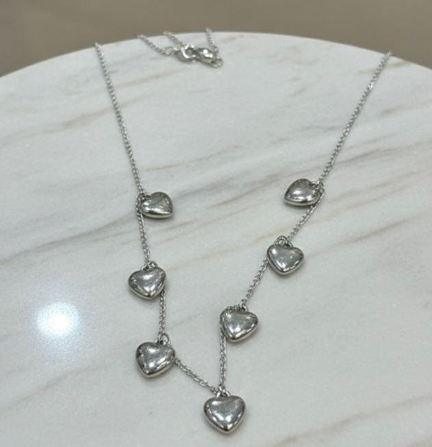 Stylish Heart Necklace and Bracelet
