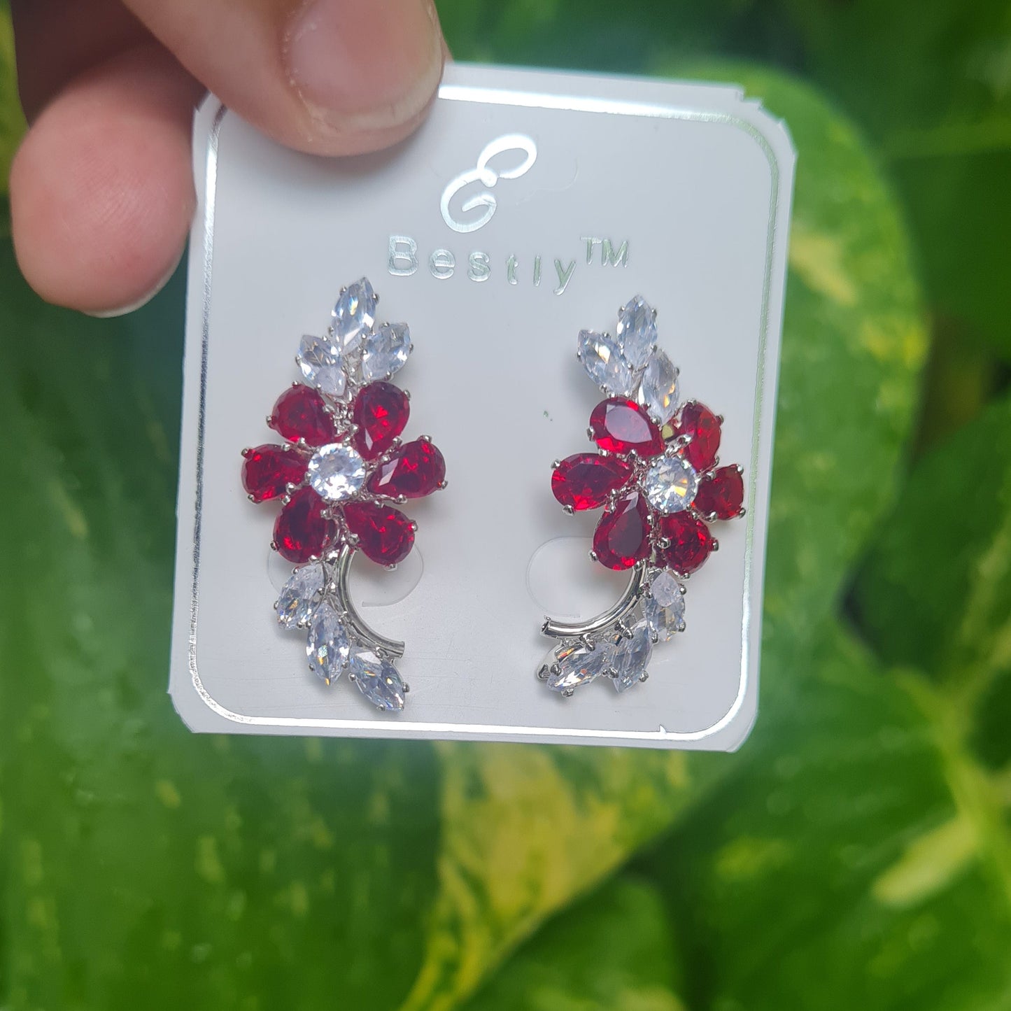 Flower Zircon Earrings