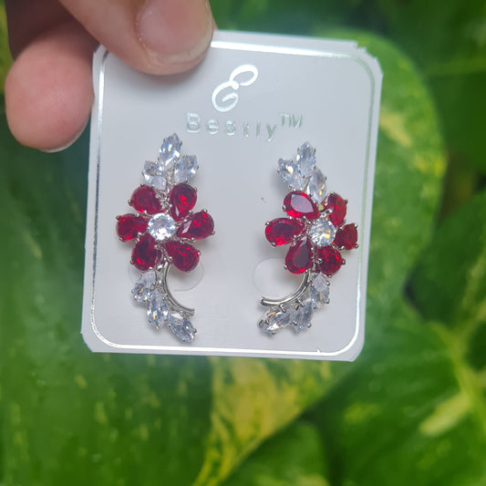 Flower Zircon Earrings