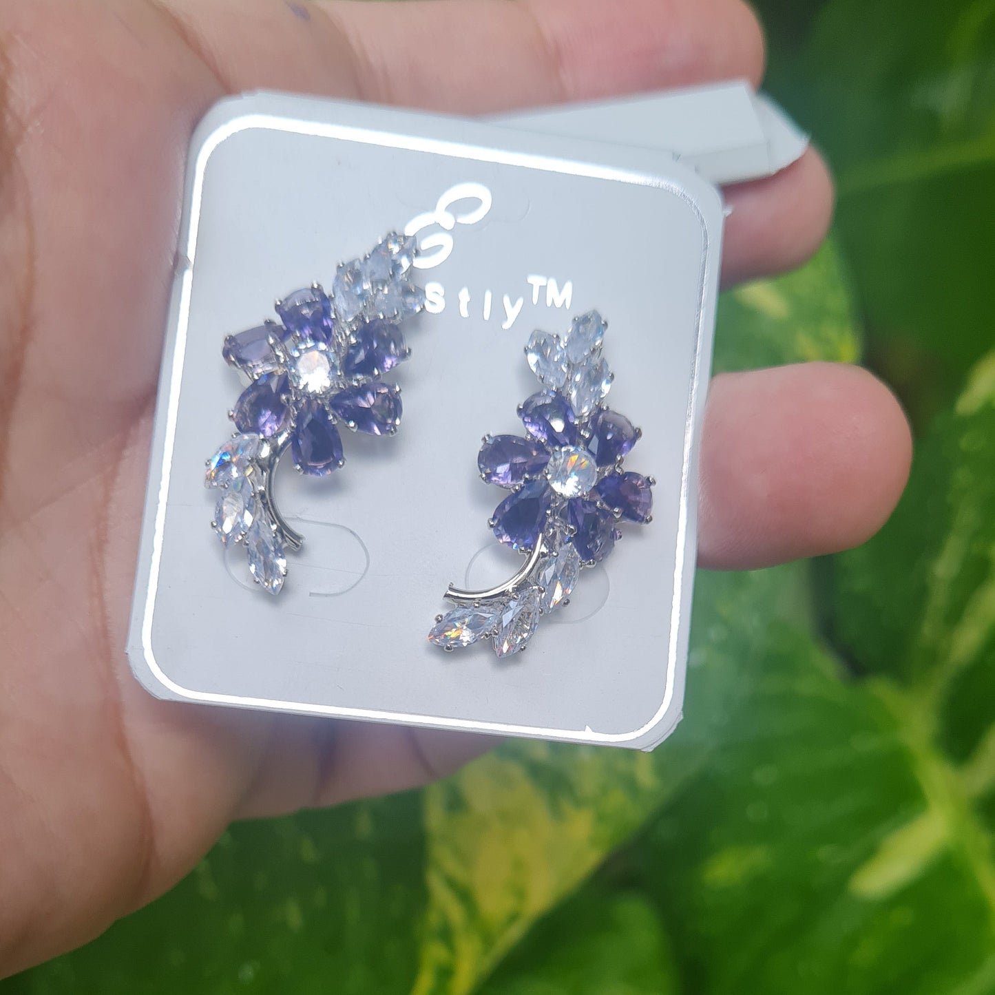 Flower Zircon Earrings