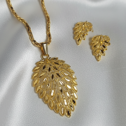 Gold Looking Locket Set