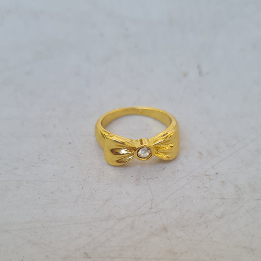 Bow Ring with rhinestone- Size 7