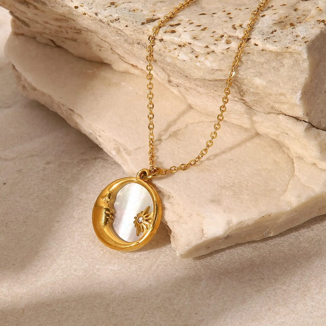 White Moon Locket