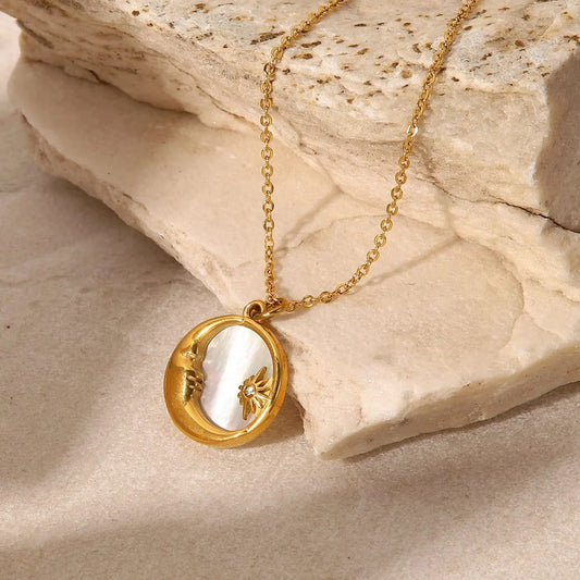 White Moon Locket