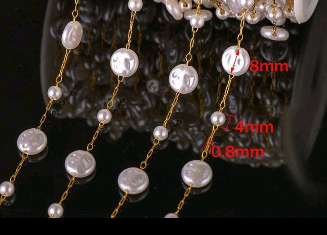 Round Pearls Glasses Chain (long)