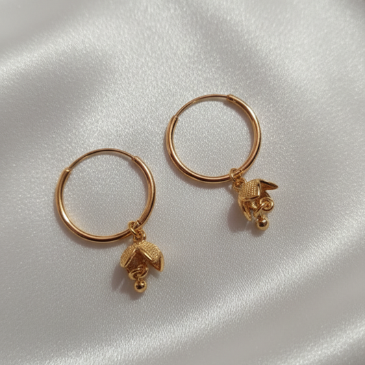 Gold Polished Baaliyan